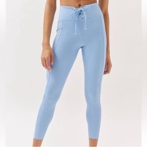Year Of Ours Football Light Blue Women's Ribbed Leggings Size S